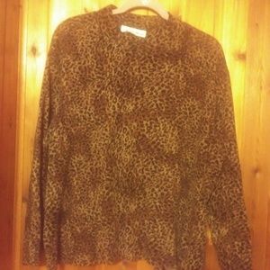 Jones New York Sport Animal Print Top - PLUS